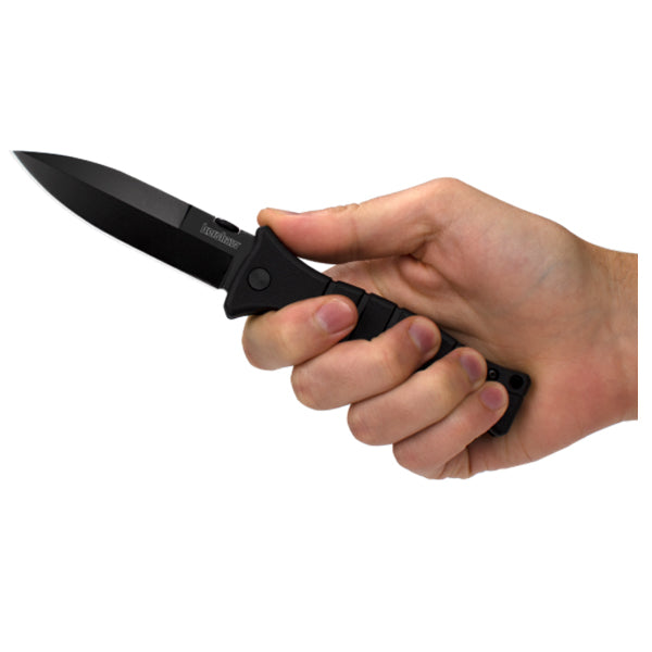 Blade Length 3.6 in. (9.2 cm) Blade Material 8Cr13MoV Blade Finish/Coating Black-oxide coating Blade Thickness 0.15 in. (3.9 mm) Closed Length 4.4 in. (11.2 cm) Handle Material Glass-filled nylon Handle Finish/Coating – Handle Thickness 0.54 in. (13.7 mm) Overall Length 8 in. (20.2 cm) Weight 4.1 oz. (117 g)