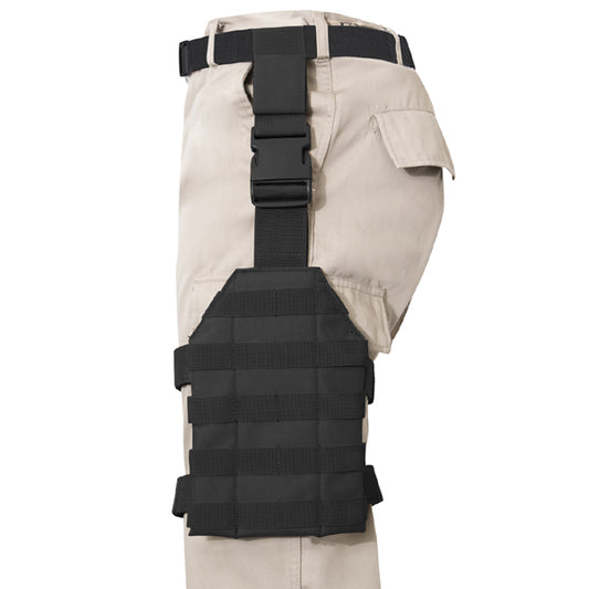 Rothco’s MOLLE Drop Leg Panel is designed to adapt to your tactical needs; the MOLLE panel can be utilized for mounting holsters, mag pouches, and other MOLLE accessories for easy access.