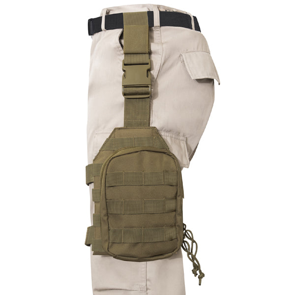 Rothco’s MOLLE Drop Leg Panel is designed to adapt to your tactical needs; the MOLLE panel can be utilized for mounting holsters, mag pouches, and other MOLLE accessories for easy access.