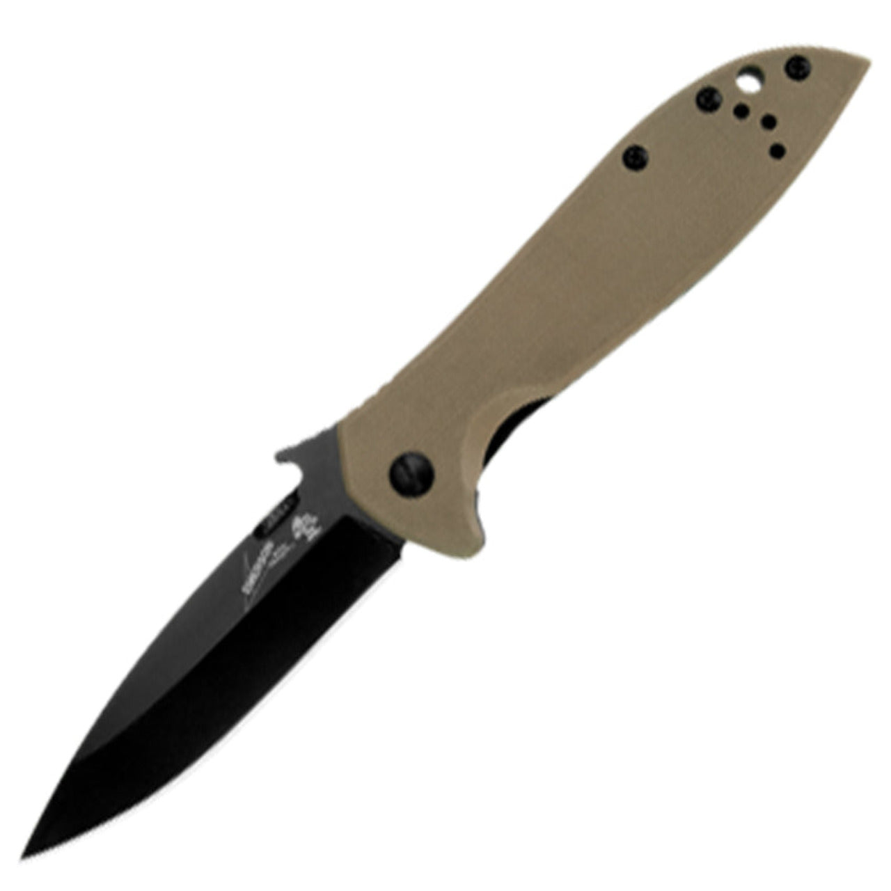 Blade Length 3.25 in. (8.3 cm) Blade Material 8Cr14MoV Blade Finish/Coating Black-oxide coating Blade Thickness 0.122 in. (3.1 mm) Closed Length 4.2 in. (10.7 cm) Handle Material G10 front, 410 stainless steel back Handle Finish/Coating Black-oxide coating back Handle Thickness 0.45 in. (11.52 mm) Overall Length 7.4 in. (18.8 cm) Weight 4.1 oz. (116.2 g)