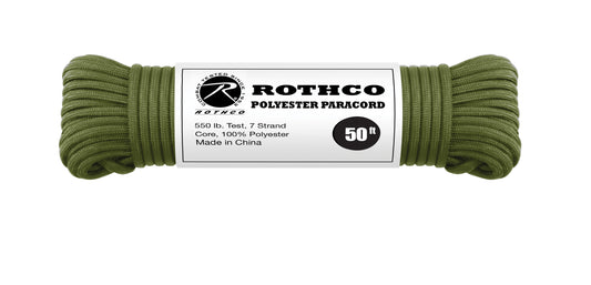 Rothco’s Polyester Paracord is a versatile survival essential that is a crucial addition to your tactical pack or Bug Out Bag.  Type III Multifunctional Parachute Cord Has A Tensile Strength Of 550lb – Ideal For Tying Gear Together, Making A Shelter Or A Trap