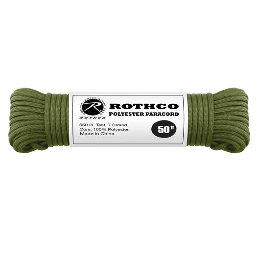 Rothco 550lb Type III Polyester Paracord Various Colours 15M Long