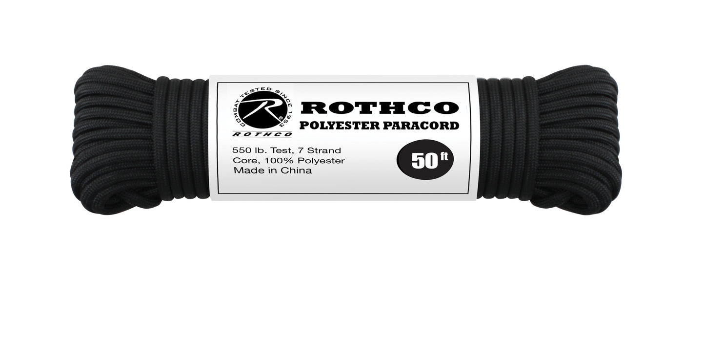 Rothco 550lb Type III Polyester Paracord Various Colours 15M Long