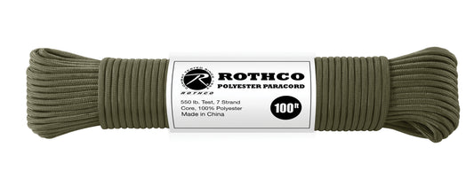 Rothco’s Polyester Paracord is a versatile survival essential that is a crucial addition to your tactical pack or Bug Out Bag. Type III Multifunctional Parachute Cord Has A Tensile Strength Of 550lb – Ideal For Tying Gear Together, Making A Shelter Or A Trap