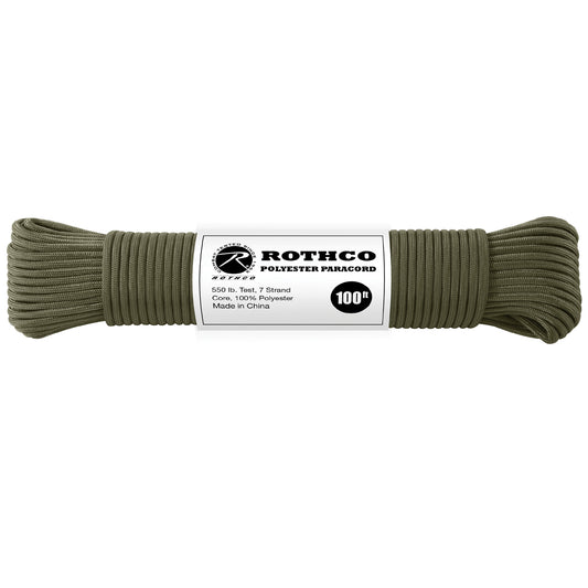 Rothco 550lb Type III Polyester Paracord Various Colours 30M Long