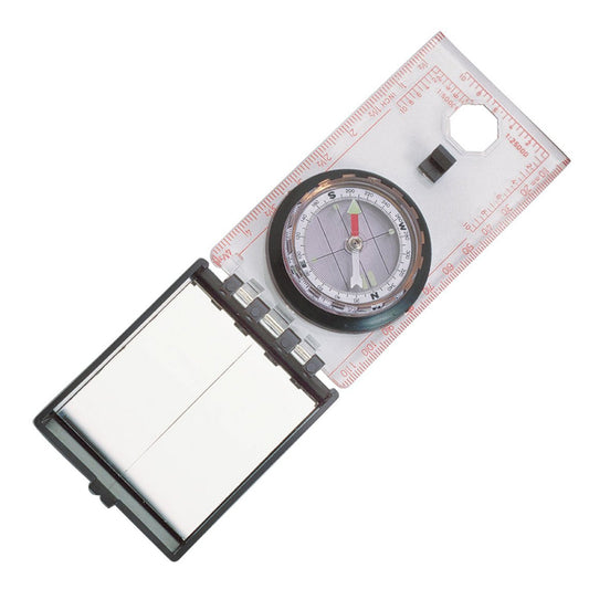 Rothco’s Orienteering Ranger Type Compass is lightweight for easy travel and features a large easy-to-turn dial, magnifying glass, and ruler graduation to help determine distance.