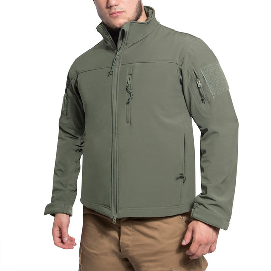 Rothco’s Stealth Ops Soft Shell Tactical Jacket offers unbeatable comfort, durability, and versatility. The mid-weight softshell jacket is ideal for moderate to inclement weather and is perfect for the fall and spring. 