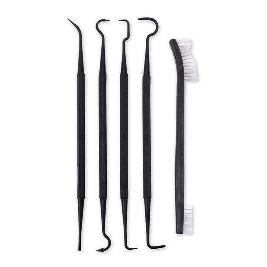 Rothco's Gun Cleaning Pick and Brush Set is a kit of 4 nylon picks and a polypropylene brush. Each pick is double ended with different shapes and grips. Each pick has a hexagon shape for grip. www.defenceqstore.com.au