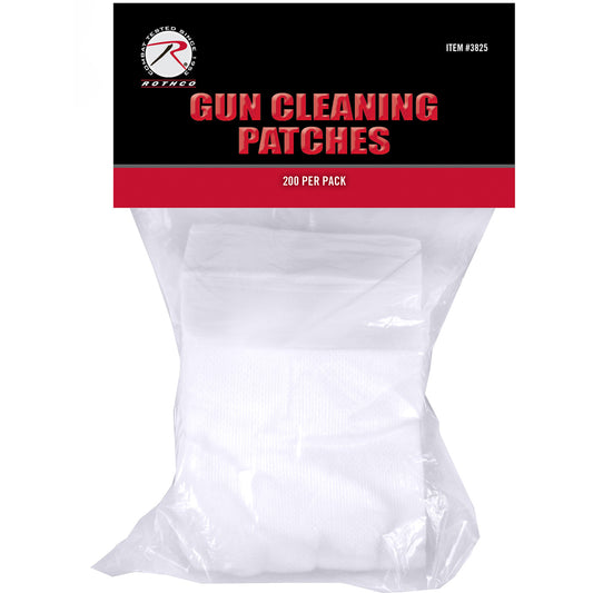 Keep your firearms clean with Rothco's Cotton Gun Cleaning Patches. The 3" x 3" 100% cotton gun cleaning patches are spun lace, not woven and can be cut to fit the desired size. Polybag contains 200 patches. www.defenceqstore.com.au