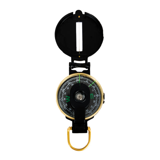Rothco’s Lensatic Compass is built with a hard metal case and features an adjustable luminous marching line, floating luminous dial, and magnifying viewer gives essential, precise readings while you are navigating through the wilderness.