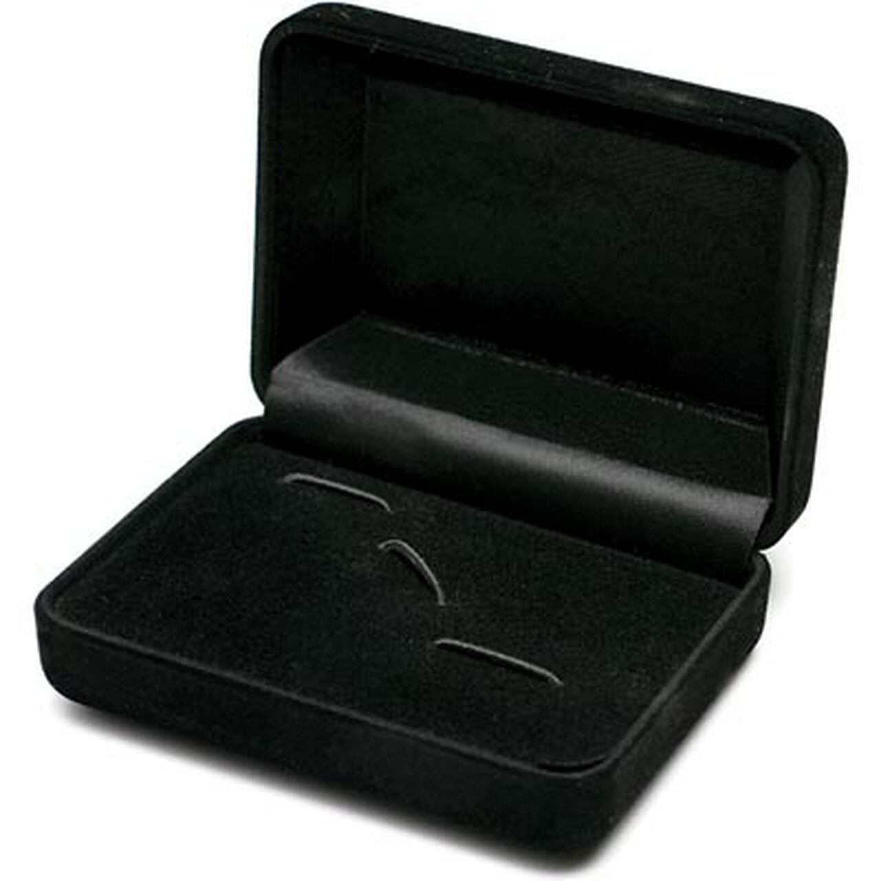 Flock velvet fabric with fittings to hold cuff links and tie bar