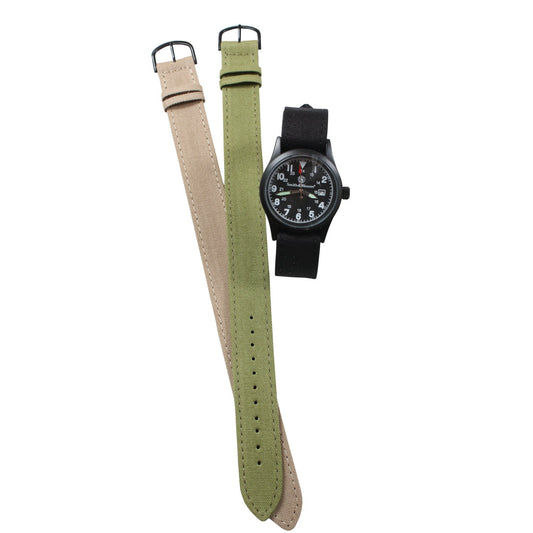 The Smith & Wesson Military Watch Set is the most stylish and sturdy watch for those in the military or law enforcement sector, or anyone seeking an adventure, sport, or any daily rugged outdoor activity. 