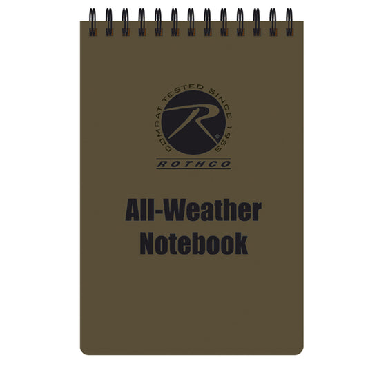 Rothco All-Weather Waterproof Notebook 15.5cm x 10cm Coyote