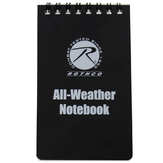 Rothco All-Weather Waterproof Notebook 13cm x 7.6cm Black