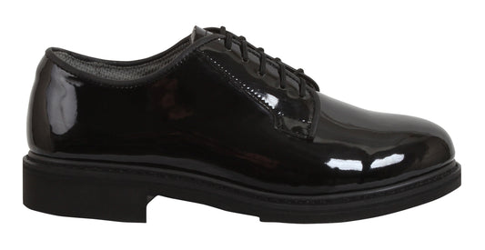 If your a cadet or in the ADF, these high-shine boots are the perfect option to go with your polyesters. Good quality, lightweight for those perfect parade turns. High Gloss Uniform Oxfords Lightweight Construction With A Mirror Finish For Easy Care Oil Resistant Polyurethane Coating Removable Cushion Sole For Added Comfort Fully Stitched Soles Traditional Goodyear Welt Provides Improved Durability And Lifespan