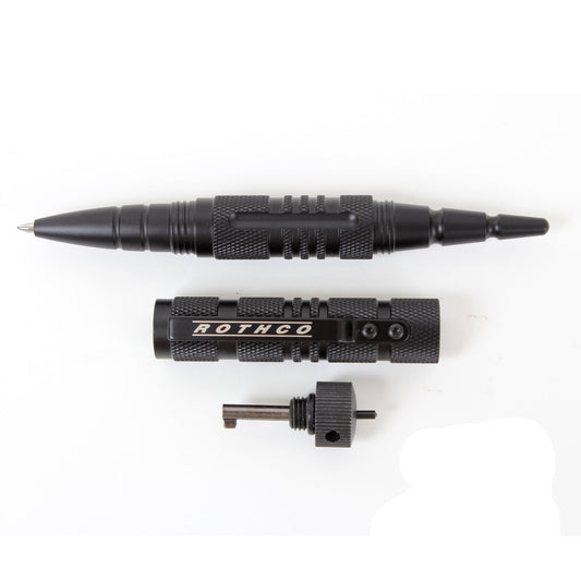 Rothco’s Tactical Pen is an EDC (everyday carry) essential with a durable aircraft aluminum construction, glass breaker tip, and hidden handcuff key.