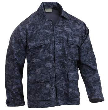 Rothco's B.D.U. Shirts feature a Poly/Cotton Twill material that is durable yet comfortable. The BDU Shirt Jacket offers maximum utility with four large button-down bellowed pockets and front button pocket with a secure flap closure and adjustable button tab cuff sleeves.