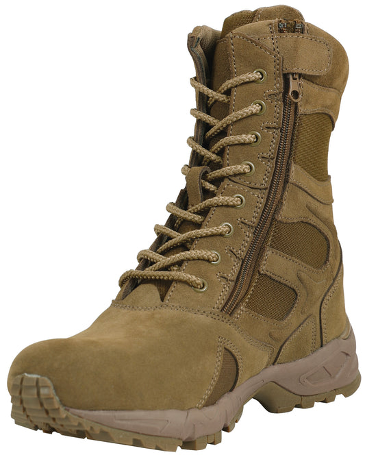 Forced Entry 8" Deployment Boots With Side Zipper Coyote Brown