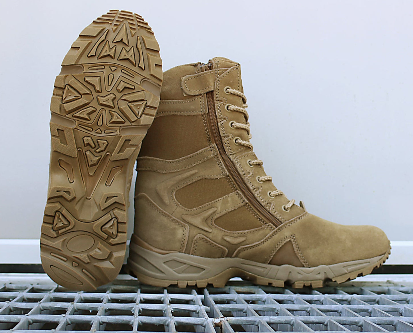 Forced Entry 8" Deployment Boots With Side Zipper Coyote Brown