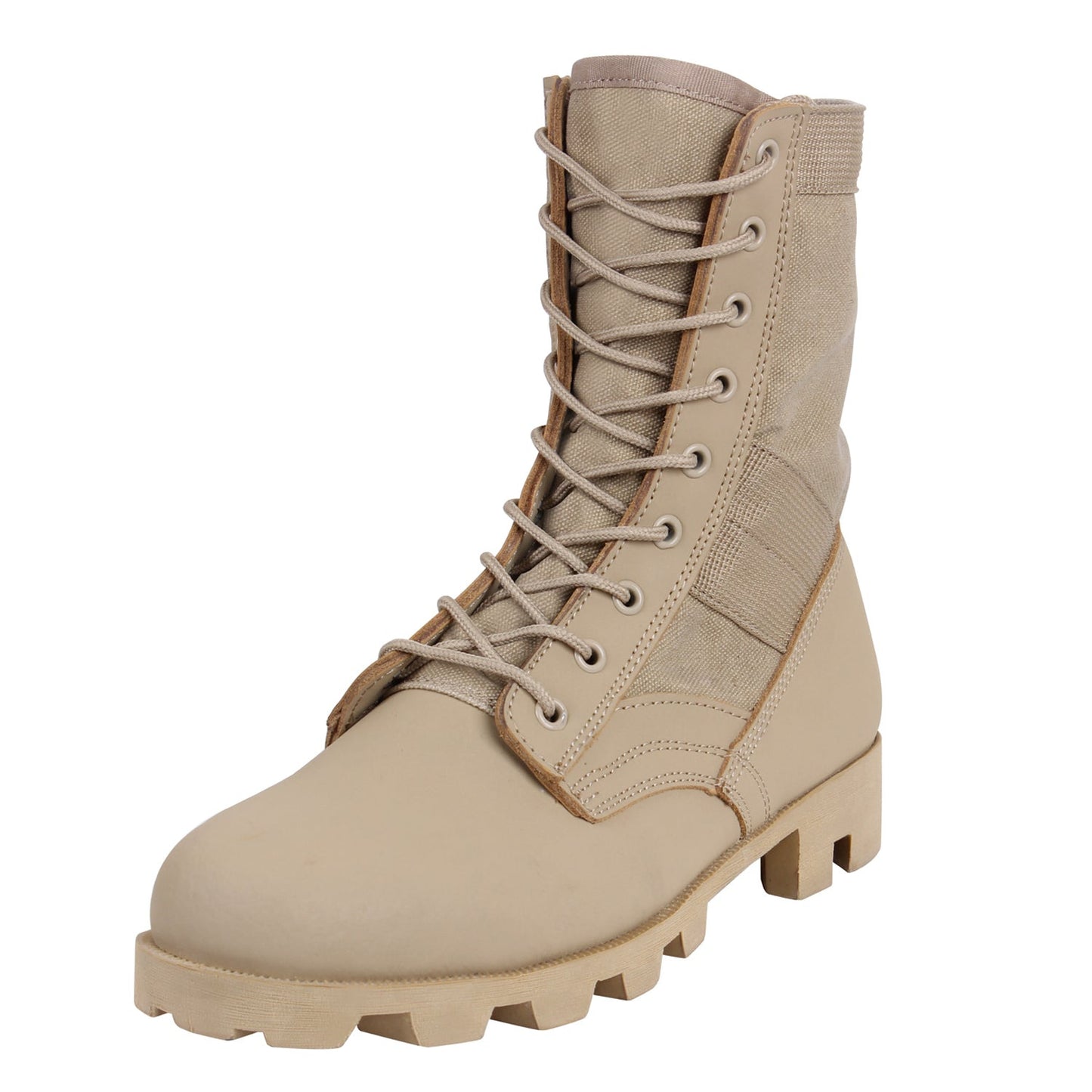 With the rugged design of a combat boot and the lightweight feel of a running shoe, Rothco’s Military Jungle Boots provide unparalleled tread, flexibility, and comfort while you perform combat training, rucking, playing a competitive game of paintball, and many other outdoor activities.