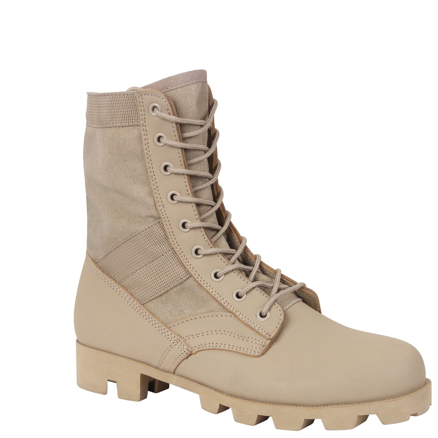 With the rugged design of a combat boot and the lightweight feel of a running shoe, Rothco’s Military Jungle Boots provide unparalleled tread, flexibility, and comfort while you perform combat training, rucking, playing a competitive game of paintball, and many other outdoor activities.