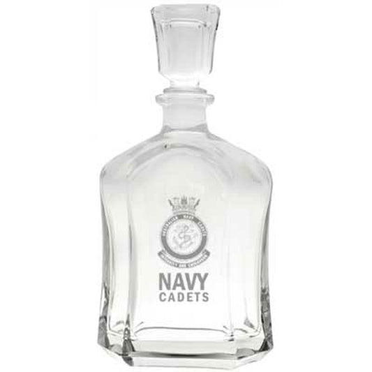 Australian Navy Cadets (ANC) crest etched on a stylish 750ml decanter. This high quality Italian glass decanter will look perfect in you cabinet or on your bar.