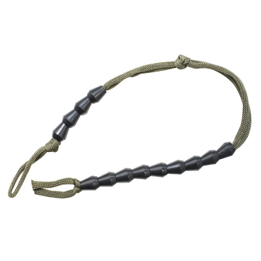 Rothco’s Pace Counter provides a simple and efficient method for measuring distance traveled by foot, especially in low-visibility situations.   13 Plastic Beads With A Four-Bead Top Section And Nine-Bead Lower Section Approximately 18 Inches In Length Durable Polyester Paracord Comes Pre-Tied Perfect For Soldiers, Scouts, Survivalists, And More