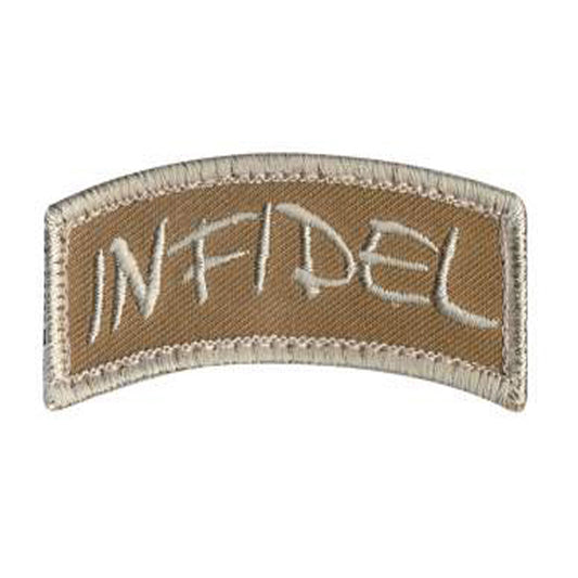 Infidel Morale Patch with hook backing pairs perfectly with any of our hook & loop accessories including our Special Ops Jacket and or Tactical Vests.  Infidel Morale Patch Measures 7.7X3.2CM Hook Backing www.defenceqstore.com.au