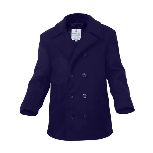 Rothcos U.S. Navy Type Wool Peacoat features a 29oz. Wool blend, quilted Nylon liner, 10 button front, center vent in lower back, 2 outside pockets and 1 inside pocket.