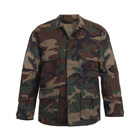 Rothco’s Camo BDU Shirts are designed for tactical use with undeniable comfort and unbeatable durability. These tactical shirts are modeled after the U.S. military’s standard issue battle dress uniform (BDU).