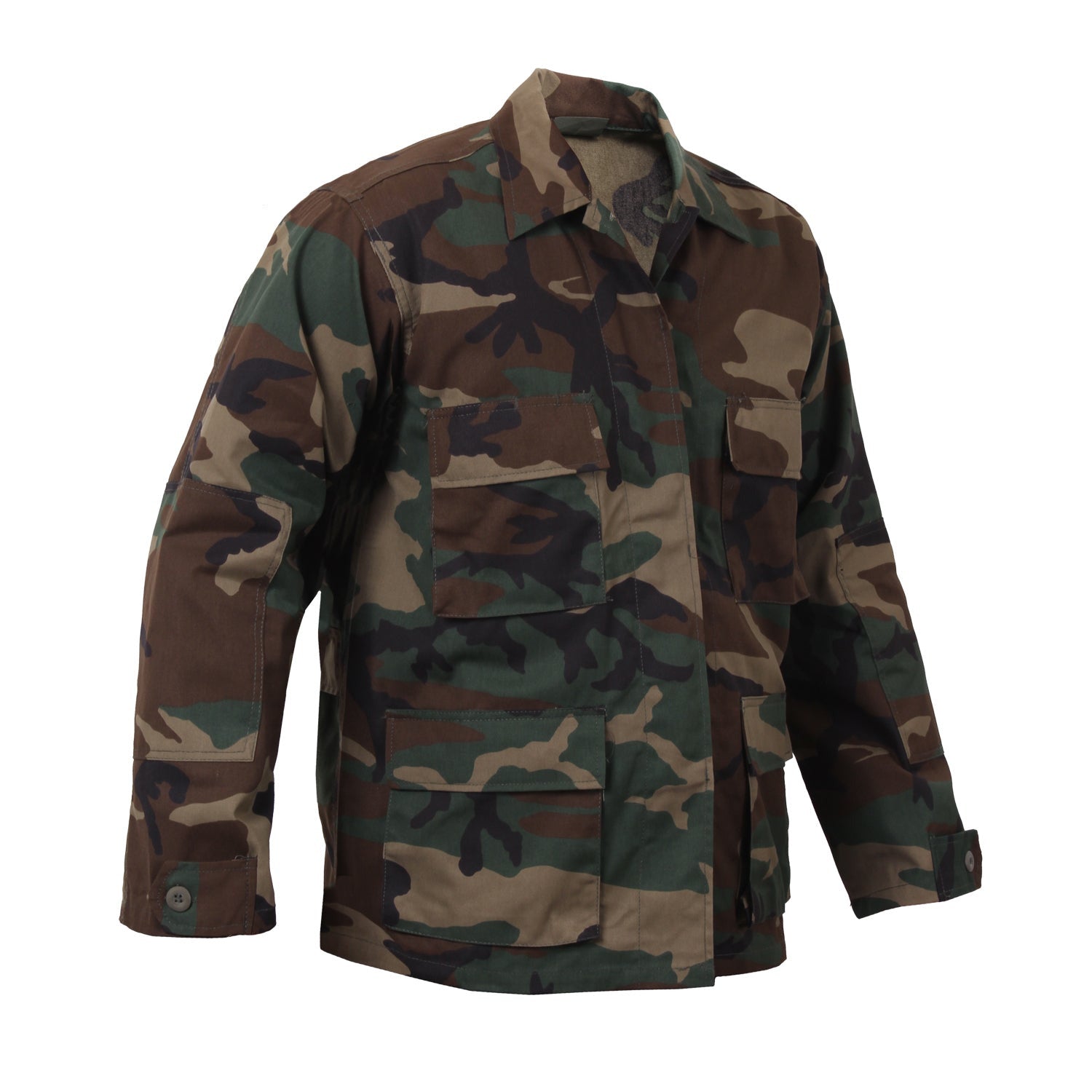 Rothco’s Camo BDU Shirts are designed for tactical use with undeniable comfort and unbeatable durability. These tactical shirts are modeled after the U.S. military’s standard issue battle dress uniform (BDU).