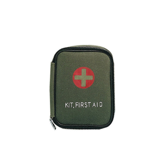 Rothco’s Military Zipper First Aid Kit includes 20 essential first aid medical supplies and can be stored right on your belt for swift access while on the go.   