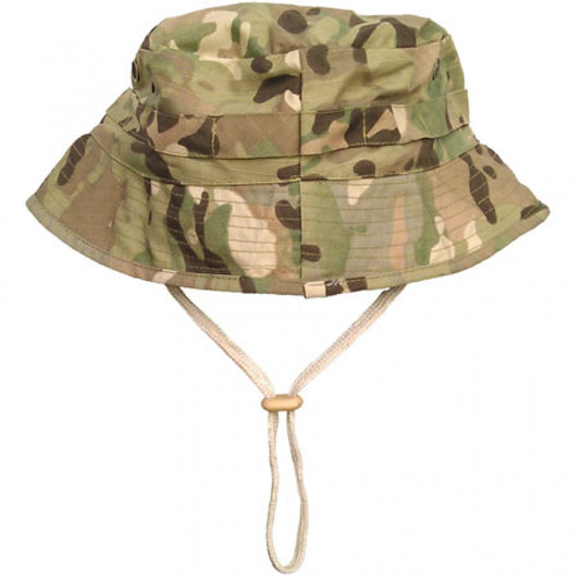 Made of breathable canvas fabric  Heavy duty drawstring with cord  Double layer brim  Improved style now has wider brim