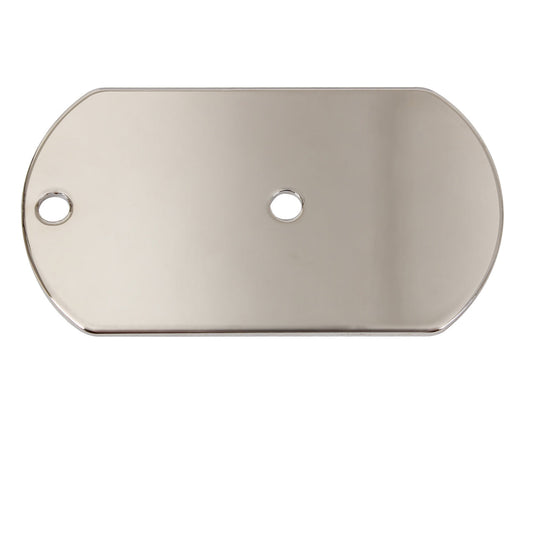 Dog Tag Shaped Signal Mirror , Dimensions: 53mm Long X 29.8mm Wide X 1.2mm Thick , Center Sighting Hole: 3.5 Mm , Top Hole For Chain (Chain Not Included) www.defenceqstore.com.au