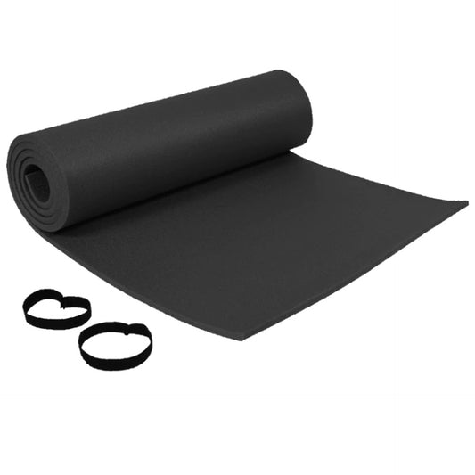 EVA closed cell foam material, meaning each cell is closed and independent from the next.  This assists in insulating from the ground.  Comes with elastic ties  Thickness: 8mm  Weight: 200g