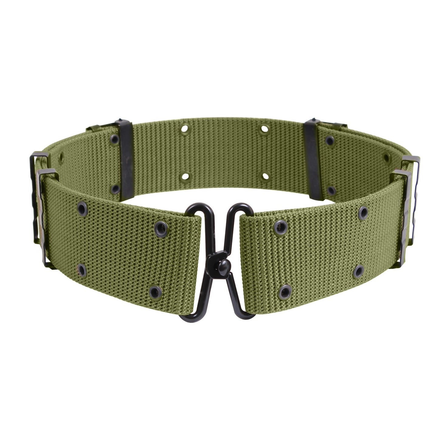 OD Green Ceremonial Belt With Metal Buckles is constructed with a durable poly yarn with hook and eye closure. Also works great as a pistol belt. Dimensions: 48 inches x 2.25 inches Material: Polyester, Metal www.defenceqstore.com.au