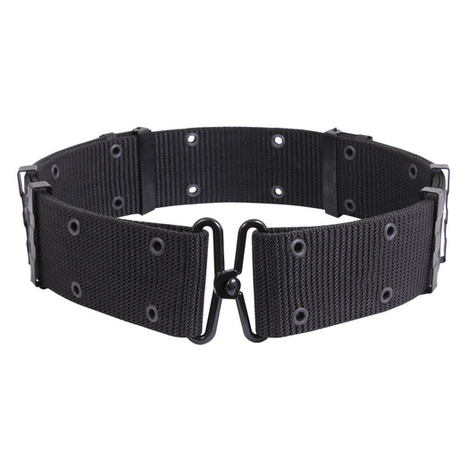 Black Ceremonial Belt With Metal Buckles is constructed with a durable poly yarn with hook and eye closure.   Also works great as a pistol belt.      Dimensions: 48 inches x 2.25 inches     Material: Polyester, Metal www.defenceqstore.com.au