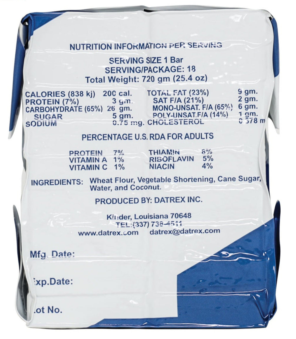 DATREX EMERGENCY RATION BARS MADE IN THE USA