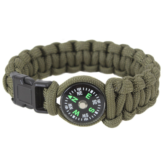 You'll never be lost with Rothco's most essential survival bracelet.   Paracord Compass Survival Bracelet Made From Strong 7-Strand Polyester Paracord With A Quick-Release Buckle A Small Compass Is Woven Into The Bracelet So You'll Never Be Without Navigation Paracord Bracelets Are An Ideal Prepper Item With Multiple Survival Applications Easy And Comfortable To Wear All Day On Your Wrist Sizes: 7" 8" Or 9" www.defenceqstore.com.au