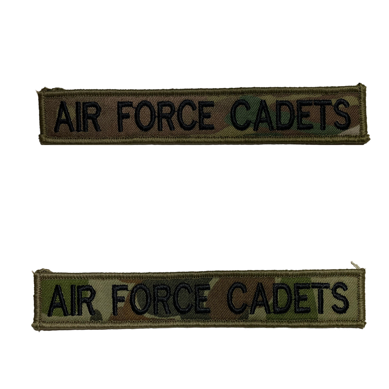 Air Force Cadets Patch in various colours for a bit of fun. Some units are still using auscam, others are using GPU but we had the idea to come up with a range of fun options as well. Size is 2.5cm x 15cm, lettering is 1.5cm in height. All embroidery is done in upper case letters only as a FYI. www.defenceqstore.com.au
