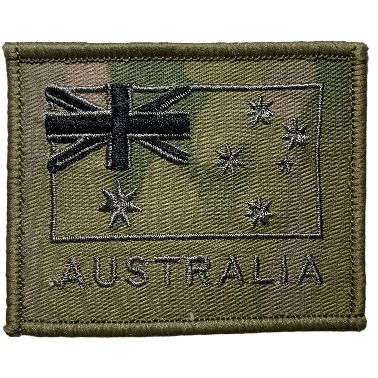 Australian National Flag Patch Multicam Subdued. EMBROIDERY MADE ON THE GOLD COAST Size: 7x5.5cm Please Support Australian Made www.defenceqstore.com.au