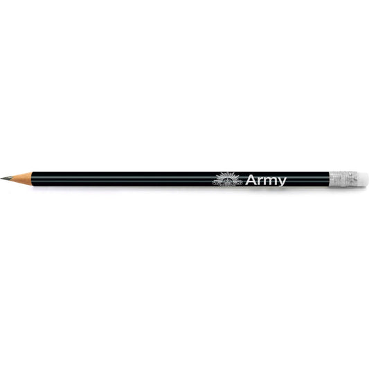 Army branded HB pencil with an eraser. Perfect promotional gift item for school visits and events