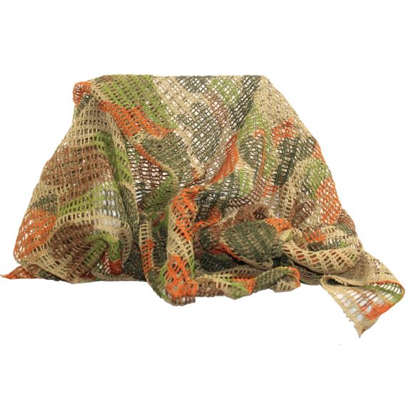 Military-style scrim net in Auscam is ideal for those working in a range of environments and for when you go out field. Use as neck wear, head wrapping, helmet netting and more all year round. Material: 100% Cotton Colour: Auscam Size: 1M x 1M