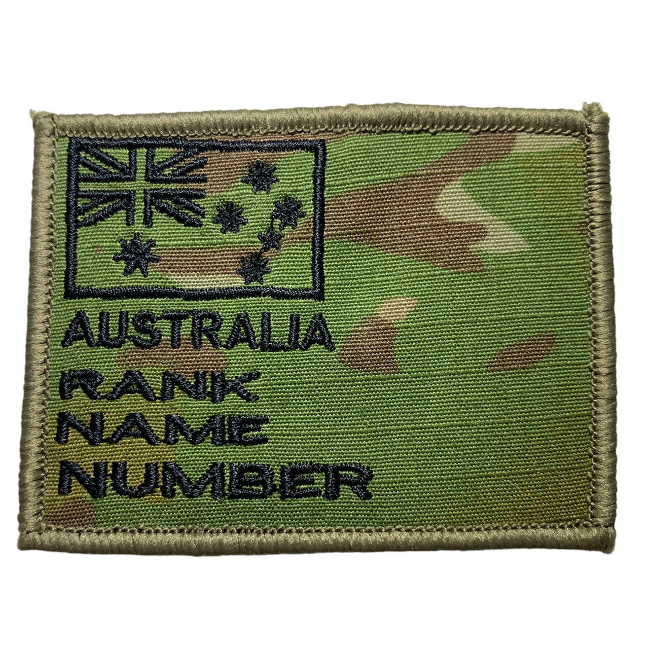 Australian Army Gear Patch in various colours for a bit of fun. Some units are still using auscam, others are using AMCU but we had the idea to come up with a range of fun options as well. Size is 7.5cm x 5.5cm. www.defenceqstore.com.au