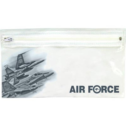 Air Force Pencil Case. The perfect give away item for the kids. Stylish pencil case with room for all the items you need, with a printed image of the F/A-18 hornets on the front. Measures 200x120mm. www.defenceqstore.com.au