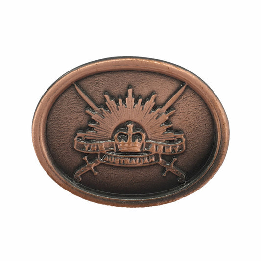 The Army Bronze Commendation is awarded to personnel who have displayed an outstanding contribution through commitment. This is awarded by formation level commanders. Specifications: Material: Metal Colour: Bronze www.defenceqstore.com.au