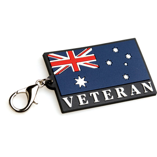 Australian Defence Force (ADF) key ring. Displayed on a presentation card with a brief history of the ADF. This beautiful 40mm gold plated enamel key ring will keep your keys organised and start conversations. www.defenceqstore.com.au