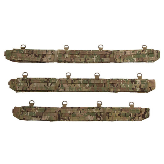 The VALHALLA CQB Belt is designed with a slim profile that is light and allows for easier movement. The CQB Belt includes anti-slip rubberized pads for added comfort and reduced shifting when you're on the move. It provides excellent load distribution with two rows of MOLLE webbing, and easily attaches to a leg rig or harness. This effective system makes a reliable load bearing belt for transporting equipment securely and comfortably. 