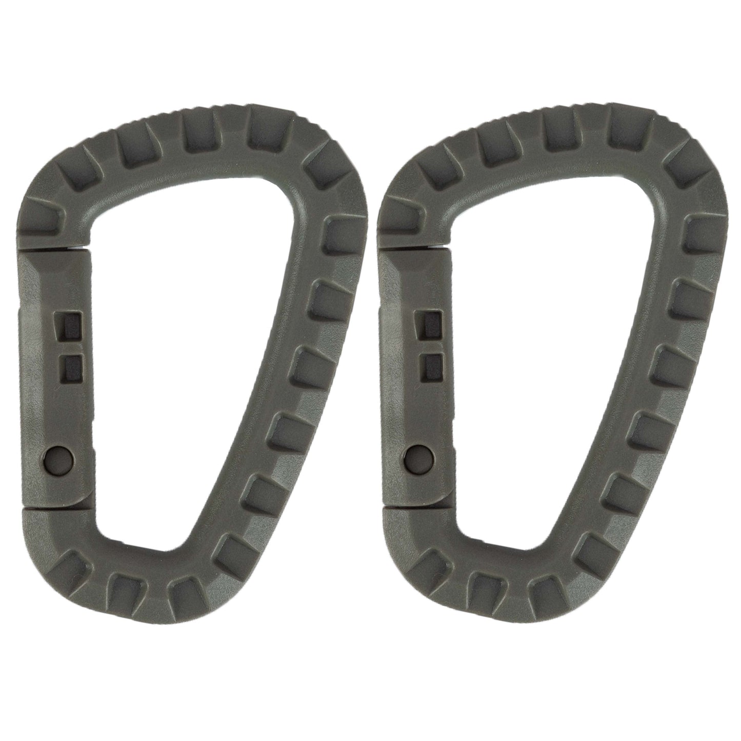 These firm carabiners are very practical and helpful equipment items. The hanging and securing of equipment works easy. Material: ABS plastic Anti-sliding design Weight: 45g www.defenceqstore.com.au
