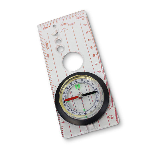 This liquid filled compass will get you from A to B with ease. If X marks the spot, this will get you there. Great for mountaineering, orienteering and camping. Liquid filled Clear measuring grid Lanyard for easy carry www.defenceqstore.com.au